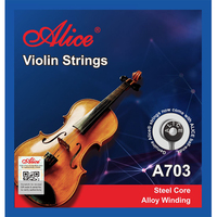 Violin String Set with Plated Steel Plain Strings Steel Core Al-Mg and Ni-Fe Winding Musical Instrument Accessories