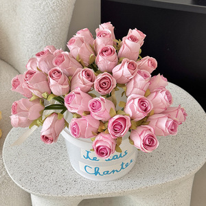 Artificial Rose Bouquet 12 Heads <b>Silk</b> High Simulation For Home Wedding Decoration - Product Image 2