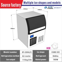 Machine à glaçons en cubes personnalisable et facile à utiliser avec panneau de commande BLCD, machine à glaçons commerciale pour les salons de thé et les équipements professionnels