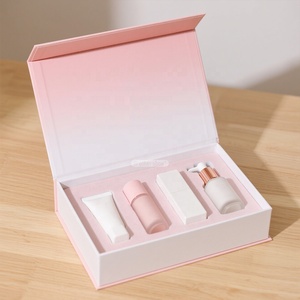 OEM tùy chỉnh in mỹ phẩm từ lật hộp phân hủy sinh học các tông sáng tạo Chăm Sóc Da thiết lập hộp quà tặng với chèn - Product Image 1