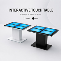 Table interactive intelligente multi-touch à 4 écrans capacitifs de 21,5 pouces, blanche, avec système Android, personnalisable OEM ODM pour les entreprises
