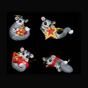 Décoration 3D pour arbre de noël, résine, motif animal miniature, suspendu, badges, décorations - Product Image 6