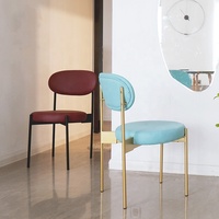 Tabouret de bar haut en acier gris en tissu, tabouret haut moderne de style nordique, design luxueux en fer noir, chaise de bar en métal pour restaurant et bar