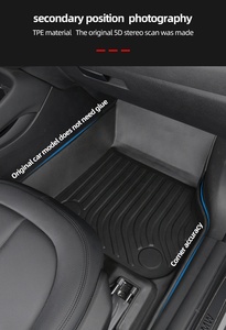 Hai Lớp Ép Nóng 9D 5D 7D Tùy Chỉnh Sang Trọng Không Thấm Nước Đầy Đủ Bộ Xe Thảm Cho Sedan <span class=keywords><strong>SUV</strong></span> TPE Xe Sàn Lót Chân Mat - Product Image 4