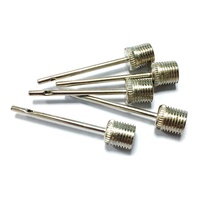 Kit de 3 embouts en acier pour pompe à air de voiture avec aiguilles pour ballons, aiguilles métalliques robustes et durables pour pompe à ballon de vélo