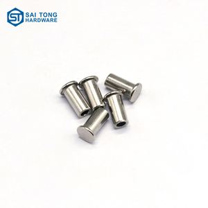 Carbon Steel Semi Tubular Rivets <b>Flat</b> Head Nickel Plated 3mm 4mm 5mm ISO Standard Customizable Sizes Saitong Brand for <b>Furniture</b> - Product Image 2