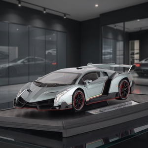 Motor Show L LBGN Veneno Silver 1:24 Diecast Toy <b>Car</b> <b>Remote</b> Control Model <b>For</b> <b>Kids</b> - Product Image 2