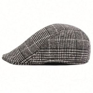 Casquette Gavroche en Laine Mélangée à Carreaux Personnalisable avec Logo – Style Britannique Tendance pour Hommes et Femmes - Product Image 4