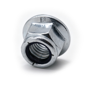 Écrou de blocage à insert nylon à bride hexagonale en acier galvanisé DIN6926, écrou à bride anti-desserrage à couple prédominant M3-M16, fixation - Product Image 1