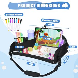 Échantillon Gratuit Table de Voyage Jacquard Personnalisable Imperméable pour Enfants, Plateau Multifonctionnel pour Tout-Petits, Bureau de Jeu Suspendu pour Siège Auto et Poussette - Product Image 2