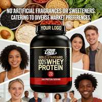 Poudre de protéines de lactosérum de qualité supérieure pour la récupération après l'entraînement, formule de renforcement musculaire, isolat non OGM, sans sucre, dose de 10 g pour adultes