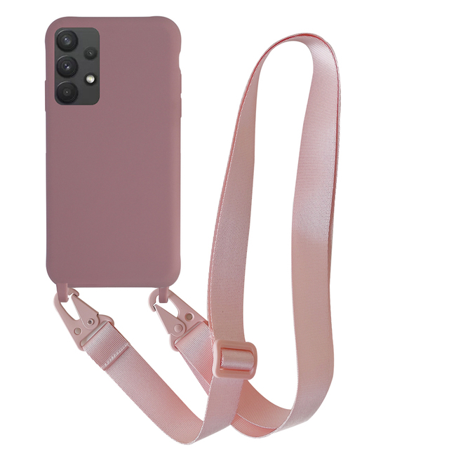 Crossbody Neck Strap Silicone Phone Case for Samsung Galaxy S22 Ultra