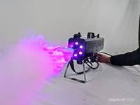 Máquina de Humo para Escenarios, Equipo de Humo para DJ, Eventos, Discotecas, Bares, Pistola de Humo LED RGB Negra/Blanca de Metal Portátil para Bodas y Cumpleaños