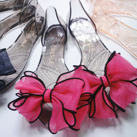 Sandales Décontractées d'Été pour Femmes à Talons Plats, Style Coréen, Motif Floral, Type Pêcheur, en Gelée, Bout Ouvert