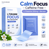 L-Théanine Focus – Bandes Orales à Dissolution Rapide avec Bacopa, Sans Caféine, Nootropiques Apaisants – OEM Marque Privée – 30 Unités