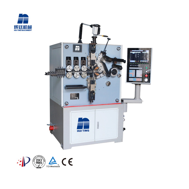 Free Training and Installation Huiting 5axis 1.2-4mm 3D CNC Compression Spring Coiler and Spring Making Machine