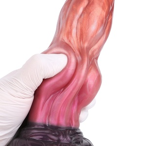 YOCY Dual Layer Silicone Dog <b>Dildo</b> with Suction Cup Soft Skin Hard Core <b>Dildo</b> Artificial Animal Penis Dog <b>Dildo</b> for Women Men - Product Image 2
