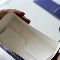 Boîte en carton bleue portable, plateau alimentaire jetable pour sandwichs, toasts et burgers, pour le petit-déjeuner à emporter