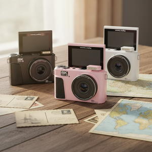 <span class=keywords><strong>Appareil</strong></span> <span class=keywords><strong>photo</strong></span> <span class=keywords><strong>numérique</strong></span> reflex <span class=keywords><strong>numérique</strong></span> 8K HD Vidéo Écran tactile LCD Zoom 18x Capteur CMOS Carte SD WIFI Enregistreur portable <span class=keywords><strong>Compact</strong></span> Certifié ROHS - Product Image 5