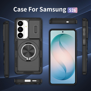 Coque pour <span class=keywords><strong>Samsung</strong></span> S26 avec protection coulissante pour appareil photo, robuste, <span class=keywords><strong>360</strong></span>° °   Étui de téléphone avec béquille rotative pour <span class=keywords><strong>Samsung</strong></span> Galaxy S26 S25 Ultra Plus - Product Image 4