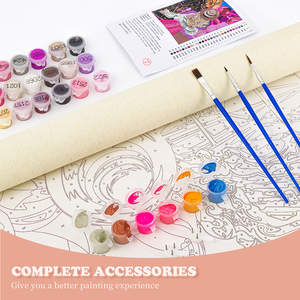 Peinture acrylique par numéro de paysage de jardin <span class=keywords><strong>dessin</strong></span> sur toile bricolage <span class=keywords><strong>Anime</strong></span> fille photos par numéros <span class=keywords><strong>pour</strong></span> adultes Kits Art cadeau décor à la maison - Product Image 5