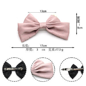 Pince à cheveux coréenne tendance avec gros nœud Pince à ressort queue de cheval <span class=keywords><strong>Barrette</strong></span> à cheveux élégante pour femmes avec <span class=keywords><strong>strass</strong></span> - Product Image 3