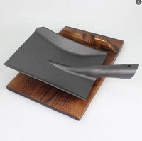 Plaque de cuisson commerciale Teppanyaki coréenne en fonte pour steak, facile à nettoyer, avec spatule, pour barbecue, design épaissi