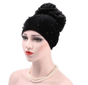 Top Fashion Africa Men's Sporty <b>Style</b> Turban Beanie with Pearl Wholesale Velvet <b>Head</b> Wrap for Sports Use - Product Image 5