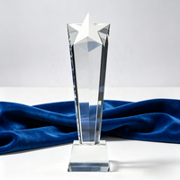 Trophée étoile en cristal Honor multi-tailles, trophée étoile en verre vierge, récompenses en cristal, trophées en cristal, vente chaude