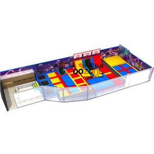Trampolín Elástico de Plástico Personalizado de Gran Tamaño para Deportes y Fitness en Interiores, con Foso de Espuma y Red Protectora para Adultos - Product Image 4