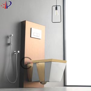 Toilette intelligente murale en céramique de style européen, à chasse d'eau automatique, suspendue au mur - Product Image 5