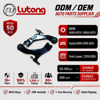 Pièces automobiles d'usine Lutong, bras de suspension inférieur en acier de haute qualité, bras de commande avant, norme OEM, garantie de 12 mois, 48068-42070