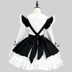 Cute Japanese Lolita Maid Outfit Black White Dress Set For Women Cosplay Costume S 4XL - Product Image 4