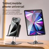 Support de tablette rotatif à 360° en alliage d'aluminium, pliable, flexible, étanche, support de bureau stable, base stable, iPad Pro/Air/Mini, portable
