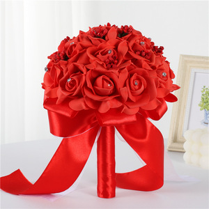 Fabricants <span class=keywords><strong>de</strong></span> fleurs artificielles en mousse, fleurs en ruban simulées, bouquets tendance pour mariage et Thanksgiving, décorations romantiques pour <span class=keywords><strong>la</strong></span> maison - Product Image 4