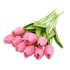 Tulpe Real Touch Bouquet Blumen für Hochzeits dekorationen Frühling Ostern Home Party Supplie PU Künstliche Tulpen blumen