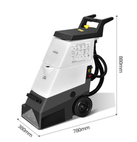Machine de nettoyage de tapis électrique portative 220V pour usage domestique et commercial, extracteur avec réservoir d'eau propre et usée de 15L pour l'entretien ménager
