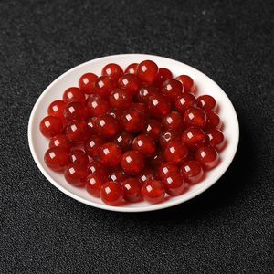 Perles en pierre d'agate naturelle rouge, verte, noire, jaune et blanche en gros pour bracelets et colliers faits main DIY - Product Image 4