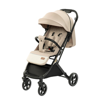 Poussette bébé 4 en 1 bébé poussette lumière et une clé pliante pour nouveau-né bébé peut s'asseoir et s'allonger poussette