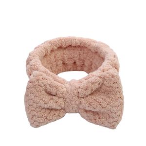 Diadema de color liso con lazo, estilo europeo-americano, dulce, para mujer, banda para el cabello de spa para maquillaje y cuidado de la piel, turbante suave de ala ancha - Product Image 6