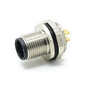 Connecteur circulaire étanche de type DIN à 3, 4 ou 5 broches pour applications industrielles, avec capteur M12 mâle à montage sur circuit imprimé (codes A, B, D) - Product Image 4