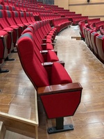 Chaise de théâtre rembourrée bon marché, vente en gros, tissu pour salle de conférence VIP
