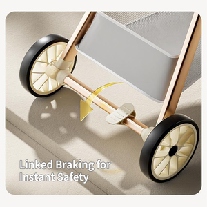 चार पहिया पर्यावरण के अनुकूल हल्के फैशन फोल्डेबल अलग-अलग ओक्सफोर्ड कपड़े एब्स विमानन एल्यूमीनियम फ्रेम कुत्ते पालतू कार्ट 15 किलो - Product Image 5