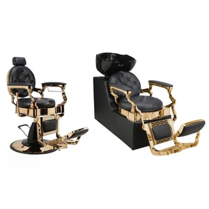 Sillón de Peluquería de Lujo con Lavabo para Salón de Belleza, Silla de Barbería para Hombre, Muebles de Barbería - Product Image 1