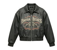 Blouson Bomber Homme Personnalisé Kornit DTG Imprimé Logo Western Vintage en Similicuir Imperméable Écologique Service OEM Automne