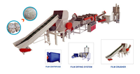 Ligne de lavage industrielle automatique complète pour le recyclage des sacs tissés en PP et PE, pour le nettoyage et la granulation du plastique