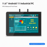 PC industriel à écran tactile capacitif de 11,6 pouces, Android embarqué, IP65, ordinateur robuste, étanche, terminal HMI