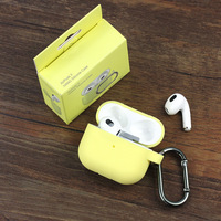Coque en silicone liquide pour écouteurs Airpods 4 3 2, étui de protection avec crochet et emballage mignon pour Airpod Pro 2, prix d'usine