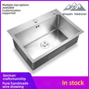 Évier de cuisine Wayon moderne à cuve unique en acier inoxydable, à encastrer, pour projets résidentiels - Product Image 2