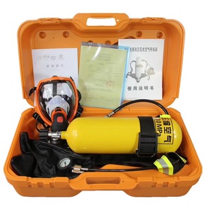 WANZ 9L Respirateur à <span class=keywords><strong>air</strong></span> comprimé SCBA en acier au carbone, pression de service 30MPa, débit maximal 1000L/min, sifflet d'alarme incendie, manomètre - Product Image 3